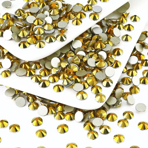 Miniatura 52 de 1440 piezas de diamantes de imitación SS20 de cristal de vidrio con parte posterior plana, gemas de cristal redondas de parte posterior plana