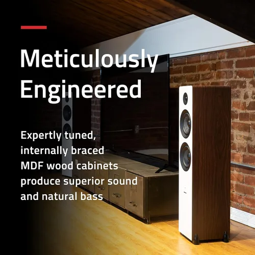 Miniatura 5 de Fluance Ai81 Elite - Altavoces de torre de pie de 2 vías, amplificador integrado de 150 W para música estéreo 2.0 y escuchar películas, TV