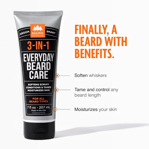 Miniatura 2 de Pacific Shaving Company Cuidado de la barba 3 en 1: fórmula ultraconcentrada que suaviza la mancha, acondiciona, doma e hidrata la piel