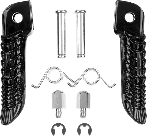 Miniatura 6 de Reposapiés delanteros para pedales para Suzuki GSXR600 GSXR750 GSXR1000 de 2001-2022 (Reposapiés delanteros - Negro)