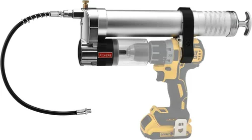 Miniatura 8 de Adaptador de pistola de grasa eléctrica para taladro con carga de 14 onzas, acoplador de pistola de grasa con bloqueo, manguera de alta presión