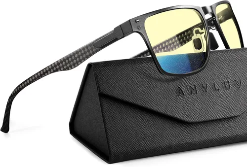 Miniatura 11 de ANYLUV Blue Light Glasses Men, Carbon Fiber Working Blue Light Blocking Glasses Relieve Eyestrain for Men Women
