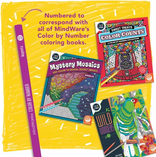 Miniatura 5 de MindWare Lápices de colores para niños y adultos, ideales como lápices de dibujo o suministros para el aula, juego de 36 lápices de colorear en un