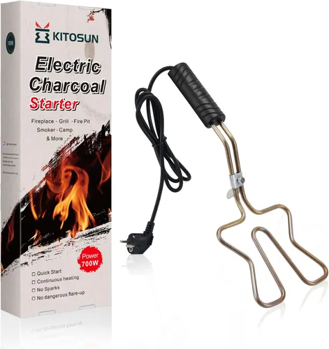 Miniatura 6 de Kitosun Arrancador de carbón eléctrico – Parrilla de barbacoa superior, encendedor de carbón, briquetas de encendido fácil y rápido, sin chispas ni