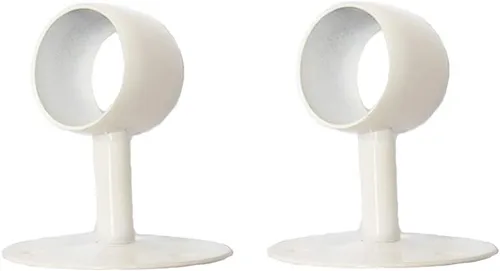 Miniatura 7 de Barra de Armario de Acero Inoxidable Resistente, Soportes de Extremo de Barra de Cortina con Tornillos a Juego (1-1/2 PULGADAS, Negro)