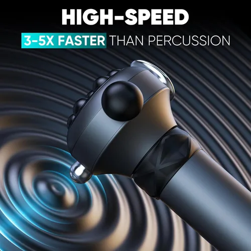 Miniatura 2 de Pistola masajeadora de tejido profundo, pistola de masaje muscular vibratoria inalámbrica, masajeador de mano de liberación rápida para espalda