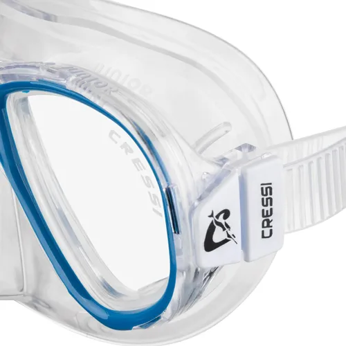 Miniatura 3 de Cressi Máscara de silicona para niños y niñas Perla Jr Made in Italy Transparente/transparente/azul