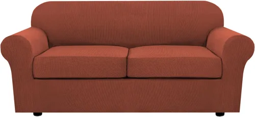 Miniatura 13 de H.VERSAILTEX - 3 fundas de sofá elásticas para 2 cojines de sofá. Fundas para muebles de sala de estar (funda base más 2 fundas de cojín de asiento)