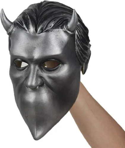 Miniatura 4 de NECHARI Máscara de Ghouls sin nombre, fantasma de metal pesado Doom Hard Rock Band Casco Halloween Cosplay Prop Sé el primero en opinar sobre este