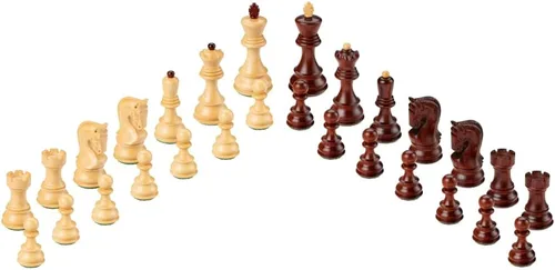 Miniatura 4 de Bobby Fischer Zagreb - Juego de ajedrez de secuoya y boj con tamaño King de 3.75 pulgadas. Solo piezas de ajedrez de madera ponderadas de alta