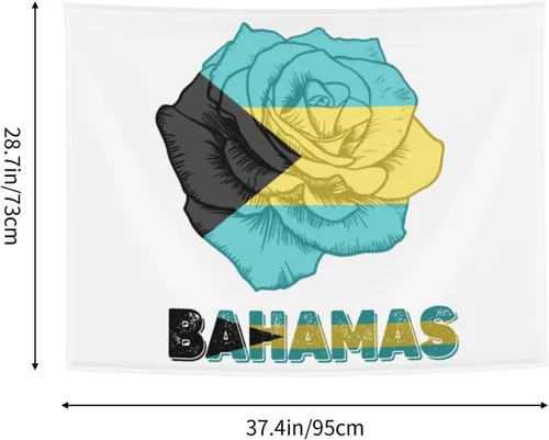 Miniatura 7 de Póster de tapiz con diseño de bandera de las Bahamas de 29 x 37 pulgadas, decoración del hogar, para colgar en la pared, decoración de fondo