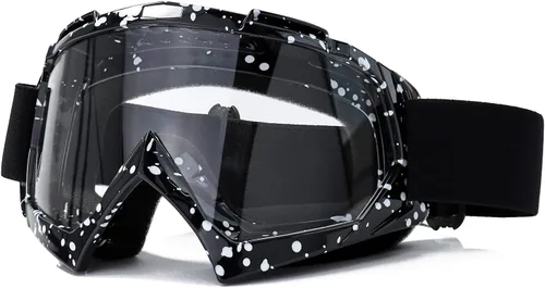 Miniatura 13 de FMY Gafas de motocross para hombres, mujeres y jóvenes, antiarañazos, a prueba de polvo, UV400 ATV Lente negro-gris