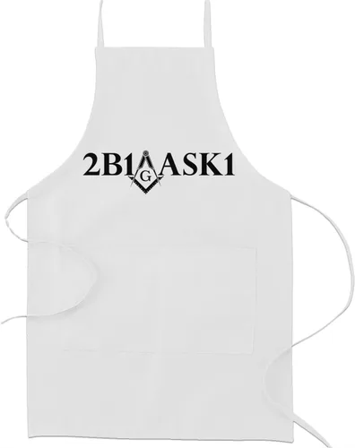Miniatura 5 de 2B1ASK1 Square & Compass Masonic Cooking Kitchen Delantal - [Negro]