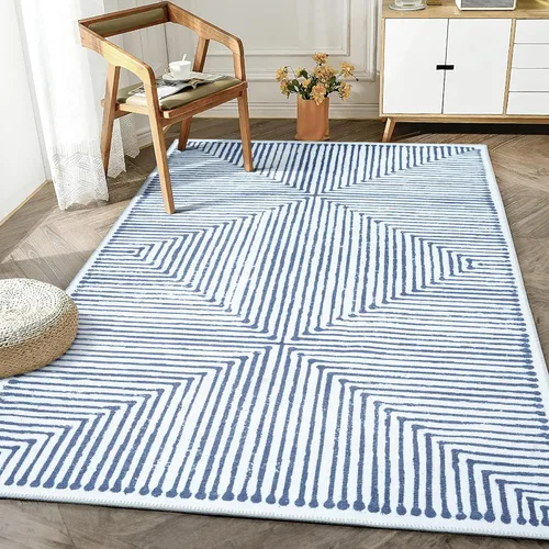 Miniatura 16 de Bloom Rugs Alfombra de pasillo lavable antideslizante de 12 pies – Beige/rosa moderno geométrico para entrada, pasillo, baño y cocina
