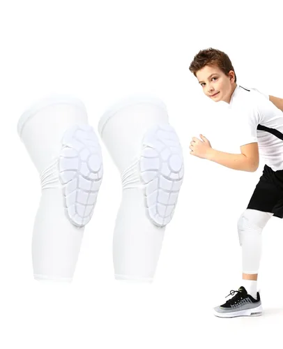 Miniatura 10 de AceList Rodilleras/Guantes de compresión para niños/jóvenes de 5-15 años, protectores de rodilla y codo de nido de abeja para deportes
