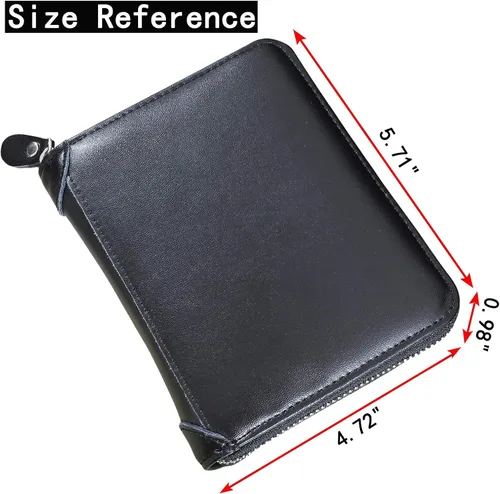 Miniatura 7 de Yuhan Pretty Cartera grande de cuero para pasaporte con 42 ranuras para tarjetas de crédito