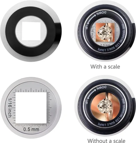 Miniatura 8 de Lupa de mano para joyero, 10 unidades, con luces LED y UV y superluces tricolor, lupa iluminada para joyería con lentes de vidrio K9 de 1.181 in