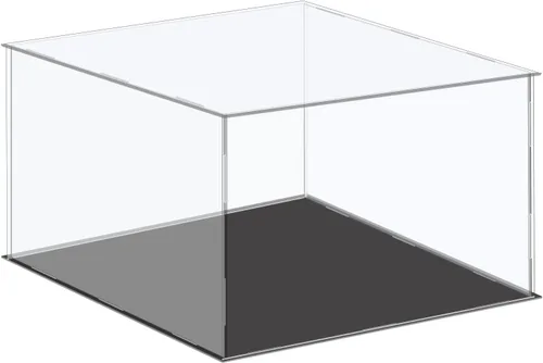 Miniatura 19 de MECCANIXITY Vitrina de Exhibición de Acrílico Caja de Plástico Cubo Caja de Almacenamiento Transparente Pequeña Ensamblable A Prueba de Polvo