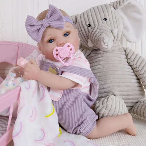 Miniatura 8 de Milidool Muñecas Reborn de bebé realistas para niñas - Muñecas de bebé recién nacidas de 18 pulgadas, cuerpo suave con peso y juguete