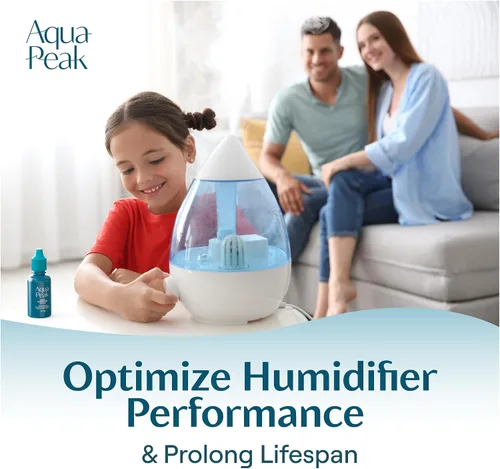 Miniatura 7 de Paquete de 2 gotas para humidificador para un tanque limpio - Más de 400 usos - Limpiador de humidificador de grado alimenticio - Retrasa