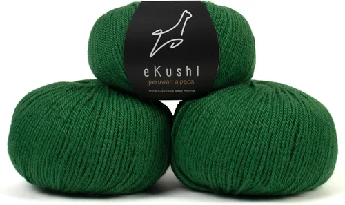 Miniatura 59 de 100% Hilo de Alpaca para Bebé para Tejer y Ganchillo - Juego de 3 Madejas de Hilo Premium DK - Ligero, Hipoalergénico y Térmico Hecho en Perú - N010
