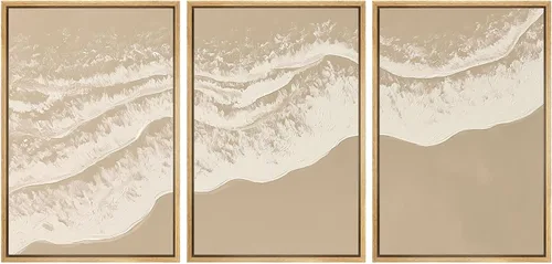 Miniatura 120 de SIGNWIN Lienzo enmarcado para pared, juego de arte sereno de pantanos con humedales verdes e ilustraciones de agua tranquila, arte moderno