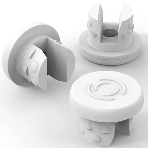 Miniatura 10 de Biomed Solutions - Tapón de goma butílica de 0.787 in con dos patas para liofilización y liofilización, botella de vidrio de liofilización, 100 Negro