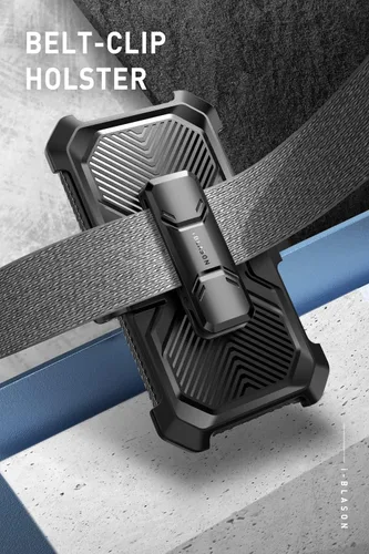 Miniatura 5 de i-Blason Armorbox - Funda para Samsung Galaxy S23 con soporte y clip para el cinturón, protector de pantalla integrado, 2 marcos frontales