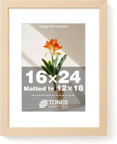 Miniatura 21 de TONES FRAME DESIGN Juego de 2 portarretratos de 5 x 7 pulgadas con acabado de chapa de madera maciza de roble de 5 x 7 pulgadas con paspartú de 4 x