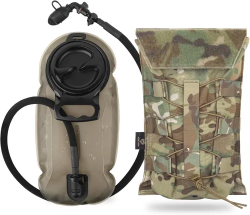 Miniatura 20 de PETAC GEAR 1.5L / 3L Mochila de hidratación táctica, bolsa de transporte Molle para mochila de día de 50 oz / 100 oz, mochila de agua con bolsa