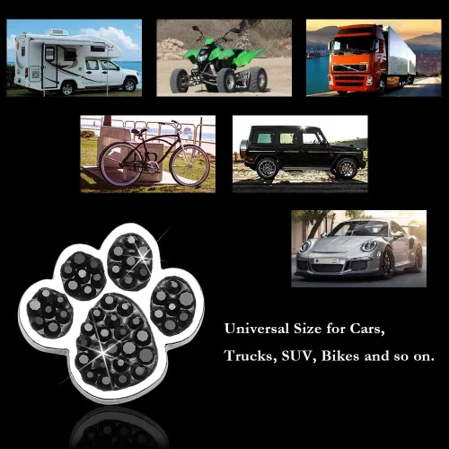 Miniatura 6 de SAVORI Tapas de vástago de válvula de pata, accesorios de automóvil, brillantes hechos a mano con diamantes de imitación de cristal, tapones