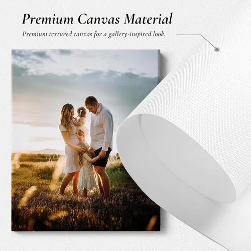 Miniatura 2 de Impresión de lienzo de foto personalizada, cuadro personalizado en lienzo para arte de pared, impresión de retrato de familia, boda y mascotas, obra