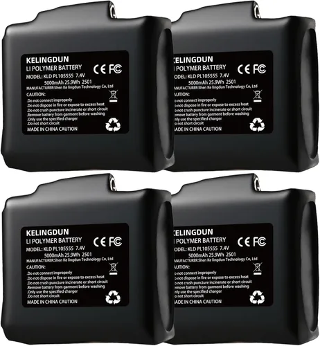 3500mAh*2+5000mAh*2 7.4V Lithium Polymer Batteries.Rechargeable Li-Polymer Batteries for Heated Gloves, Socks,and Jackets, Ideal for