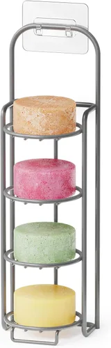 Miniatura 9 de SpaceAid Soporte de barra de champú de 2 niveles para ducha, soporte de barra de jabón autodrenante para pared de baño y fregadero de cocina