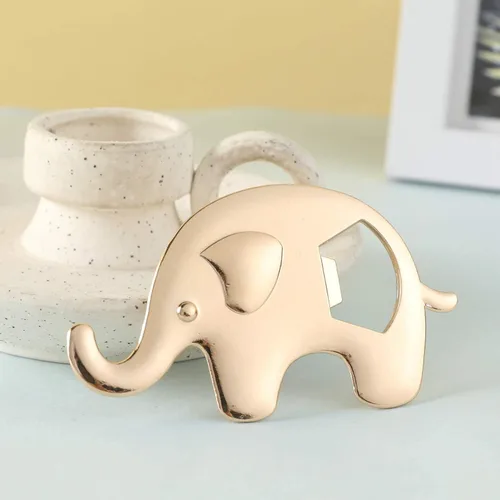 Miniatura 5 de Paquete de 12 abrebotellas para baby shower, recuerdo de fiesta para invitados, abrebotellas con forma de elefante, regalos de baby shower, Azul