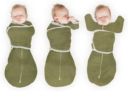 Miniatura 15 de SwaddleDesigns Saco Envolvente Omni de 6 Vías con Brazos Arriba para Recién Nacido, Más Opciones para Calmar el Reflejo de Sobresalto, Mejora