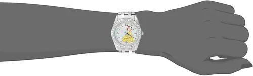 Miniatura 2 de Disney Reloj de cuarzo analógico redondo brillante para adultos Plateado