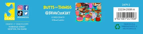Miniatura 7 de Ceaco - Brian Cook - Butts on Things - Sweet Cheeks - Rompecabezas de 500 piezas