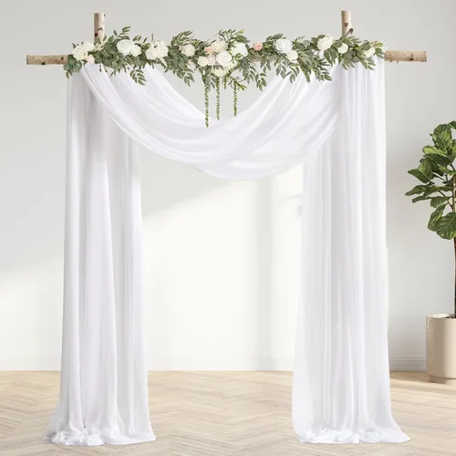 Miniatura 34 de Tela Negra para Drapeado de Arco de Boda 1 Panel 30'' x 20 Pies Cortinas Negras Tela Transparente Telón de Fondo Telas para Drapeado de Arco