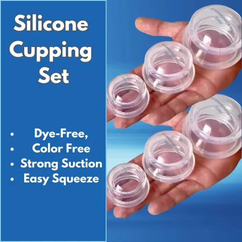 Miniatura 7 de Cupping Warehouse Supreme 6 Intermediate Pro 5560 Juego de ventosas de silicona – Kit de terapia de masaje de 6 tazas para principiantes – Grado