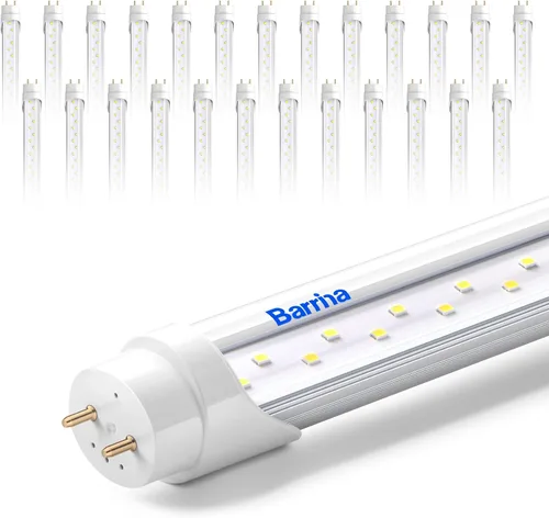 Miniatura 13 de Barrina Lámparas de tubo LED de 8 pies, 44W 5500lm 5000K, súper brillante, bombilla LED T8 T10 T12, luces LED de un solo pin FA8, cubierta