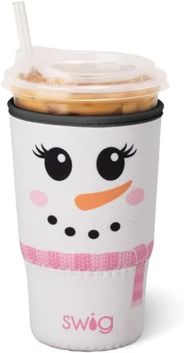 Miniatura 48 de Swig Life Coolie de Taza Helada Mediana, Funda Aislante de Taza de Café Helado de Halloween de 22oz con Asa, Coolie Aislado de Neopreno Mantiene