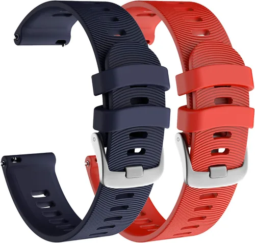 Miniatura 18 de ISABAKE Correa de reloj para Garmin Forerunner 245/645 Music, correa de repuesto de silicona de liberación rápida de 0.787 in para Vivoactive 3/Venu