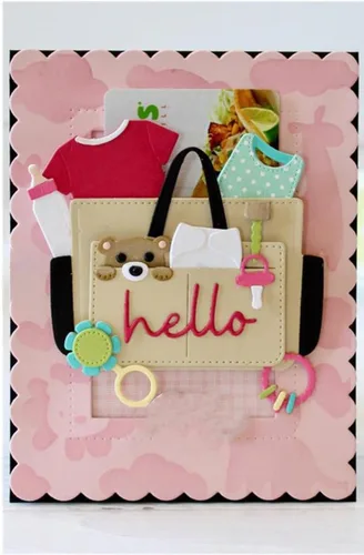 Miniatura 22 de DzIxY Mochila Zapatos Troqueles de corte de metal para kit de fabricación de tarjetas, troqueles de papel en relieve, plantillas de máquina de 8