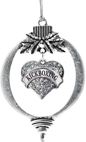 Miniatura 51 de Inspired Silver - Red Merry - Adorno de Navidad plateado - Adorno de árbol de Navidad con dije de corazón con circonita cúbica - Decoración colgante