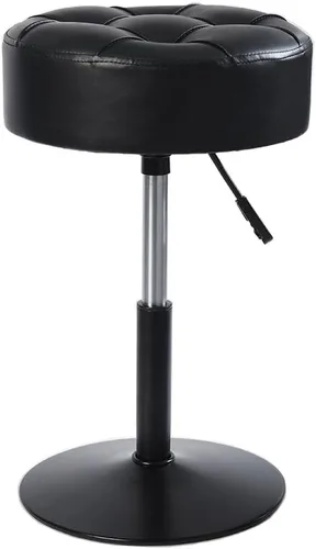 Miniatura 8 de Taburete de tocador ajustable con espuma de alta densidad y base de metal, silla giratoria de maquillaje, taburete de maquillaje pequeño