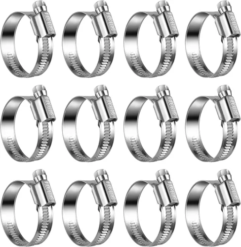Miniatura 22 de Abrazaderas de manguera de engranaje helicoidal antideslizantes #4, abrazaderas de tornillo de acero inoxidable ajustables de 5/16 a 1/2 pulgadas