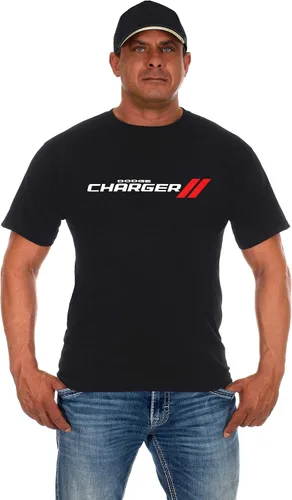 Miniatura 2 de JH DESIGN GROUP Dodge Charger - Camiseta de manga corta con cuello redondo para hombre