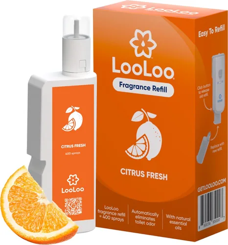 Loo Loo - Recambios de ambientador de inodoro sin tacto, aceites esenciales naturales, eliminador de olores de inodoro, desodorante de baño,