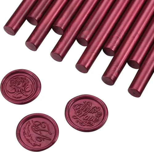Miniatura 4 de Yoption 15 Piezas Barras de Cera de Sellado Fucsia para Pistola de Pegamento para Sello de Cera, Ideal para Invitaciones de Boda, Sobres, Tarjetas